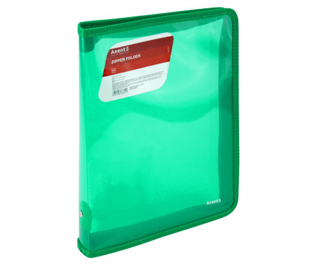 B5 zip folder transparent green 3530