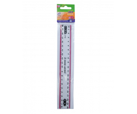 Ruler 20cm, pink ZB-5610-10