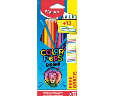 Colored pencils COLOR PEPS 12col+12 nakl