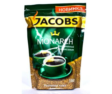 Coffee JACOBS Monarch soluble 120g. PACKAGE(Made in Ukraine )