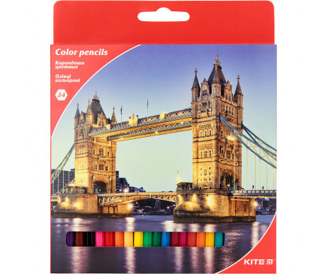 Color pencils 24 pcs Kite Cities 3054