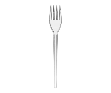 Одноразовая вилка 17 см,белая, 100шт/уп