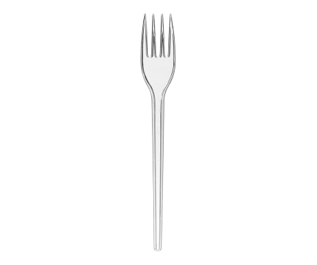 Одноразовая вилка 17 см,белая, 100шт/уп