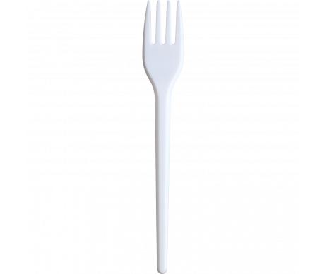 Disposable fork 17 cm, white, 100pcs/pack