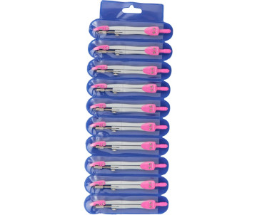 Compass in a pink PVC case 6455