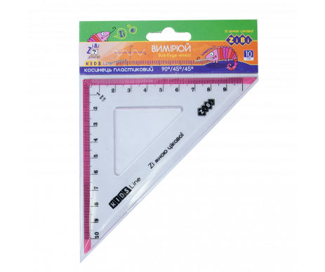 Square 100 mm with pink stripes 5745