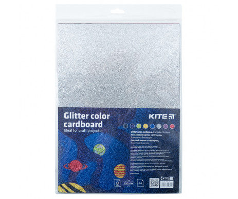 Cardboard with glitter 8 sh A4 Kite 25557