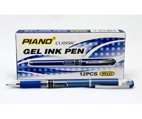 Ручка гелева Piano PТ-117 синя