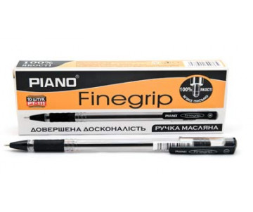 Ручка кулькова масляна Fine Grip Piano чорна  