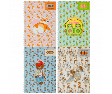 Блокнот на пружине CUTE А5 64л ZB 12152