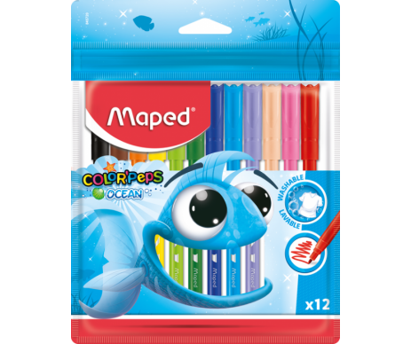 Фломастери COLOR PEPS Ocean, 12 кол.