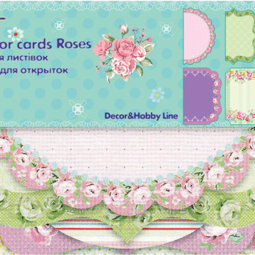 Card base Roses 10.2*15.3cm