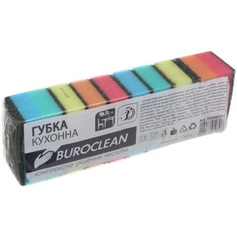 Губки кухонные 10 шт, BuroClean 10200201,10200201
