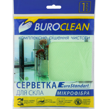 Салфетка для стекла, микрофибра, 30х30 см