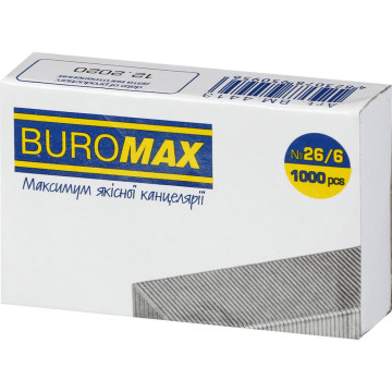 Скобы №26/6 1000 шт ЛЮКС BM-4413