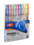 Ручка гелева Trigel-3 набір 10 кол асорті,UX-132-20