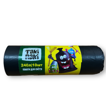 Garbage bags 240 l, 10 pcs. 28154