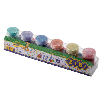 6 colors gouache 20 ml GLITTER ZB 6691 