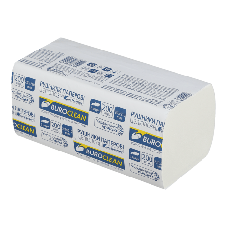 Рушники паперові 200шт,Buroclean 10100105,10100105