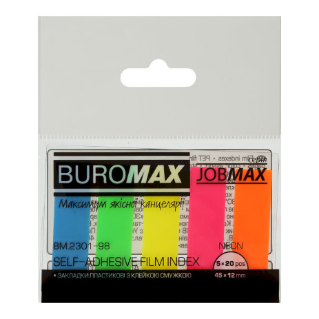 Bookmark plastic NEON 5х20арк BM-2301-98,BM.2301-98