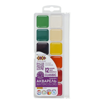Акварель CLASSIC, 12 цв, KIDS Line ZB.6584