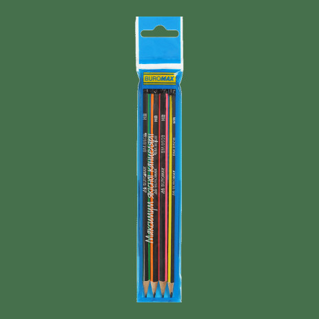Олівець NEON LINE НВ з гумкою BM 8508-4,BM.8508-4