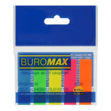 Закладки пластик NEON 5х25арк ВМ-2302-98