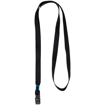 Badge cord with met clip black 6532