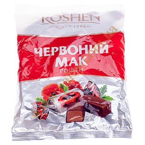 Конфеты Roshen желейные Красный мак 155г.,Рошен