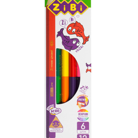 Colored pencils KIDS LINE 6 piece 99915,ZB.2462