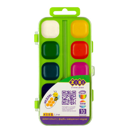 Акварельные краски 10 цветов ZB6543-15,ZB.6543-15