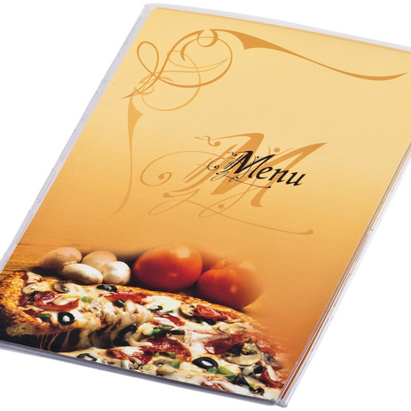Папка МЕНЮ PIZZA  А4  PVC три сторони прозора,0309-0046-99