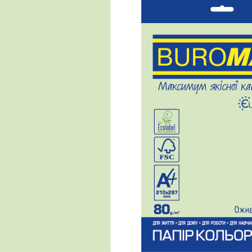 Paper A4 80g PASTEL SV-green 20 sh 9467