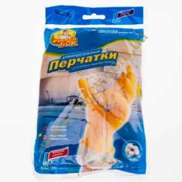 Рукавички  гумові міцні ФБ (L) жовті  