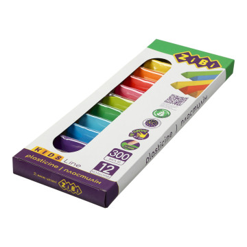 Plasticine 12 colors 300g ZB 6227