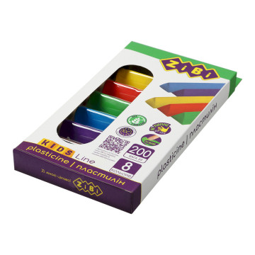 Plasticine 8 colors 200g ZB 6226