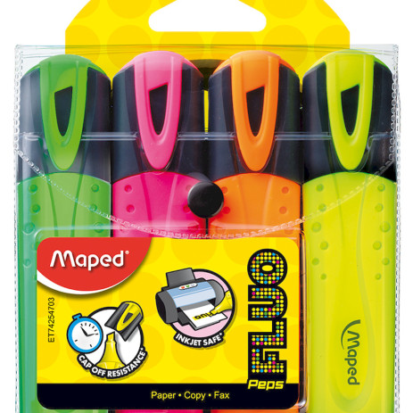 Набір текстмаркерів FLUO PEPS Classic 4 шт MAPED,MP.742547
