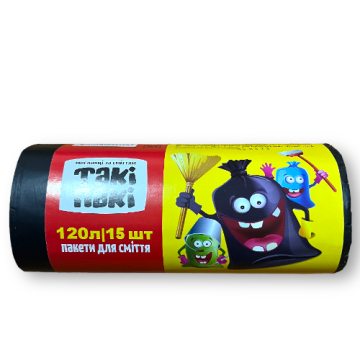Garbage bags 120 l, 15 pcs LD 28136