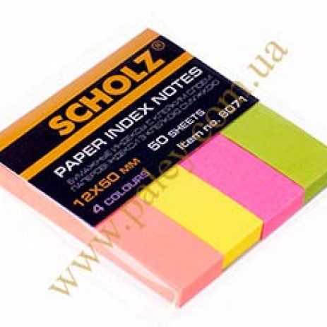 Роздільник папір неон 4*50л 4цв SOZ 8071,03080350