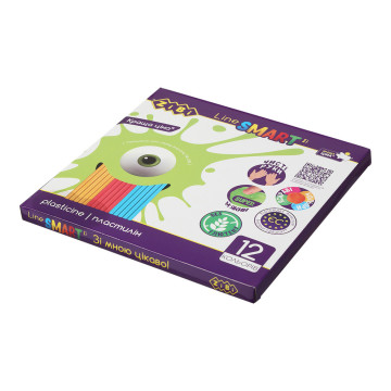Plasticine 12 colors 240 gr SMART Line