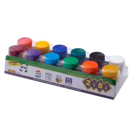 Gouache 12 color 20ml x ZB 6658,ZB.6658