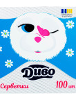 Салфетки белые Чудо, 100шт.,сп.дв24х25/100