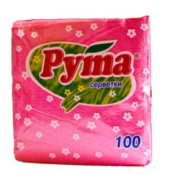 Серветки 100 л. кольорові Рута 