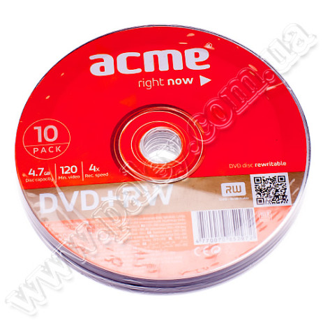 Диск DVD-RW  ACME Cake 10шт.