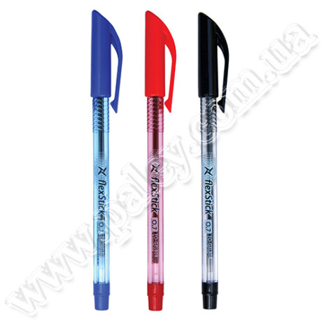 Ручка  кулькова Flexoffice FO-GELB 08 FlexStick чорні масляні чорнила,FO-GELB 08 black