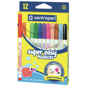 Фломастеры 12цв 2580 SUPER EASY 6382