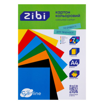 Картон кольоровий 7 арк 7 кол ZB 1955
