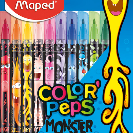 Фломастеры COLOR PEPS MONSTER 12 цветов,MP.845400