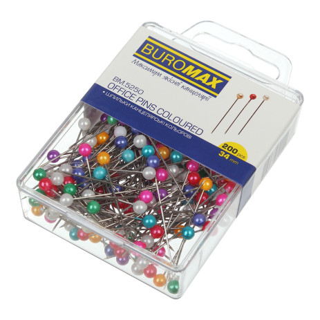Pins color, 34 mm, 200 PCs, BM-5250,BM.5250