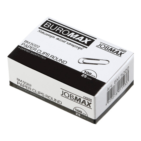 Скріпка 25мм, 100 шт, круглі BМ-5022,BM.5022